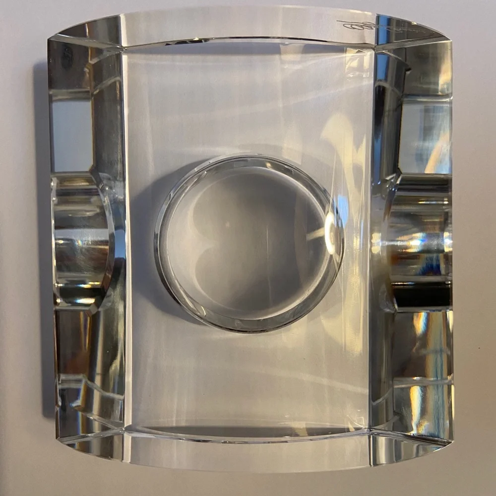 Crystal votive candle holder. Oleg Cassini. EUC. Original box. - Picture 2 of 6